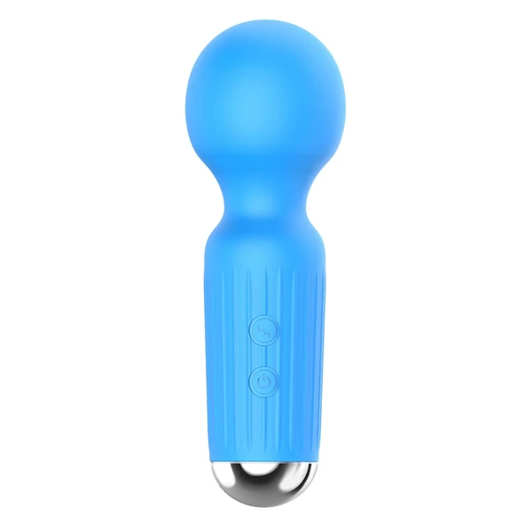 Boss Series Magic Mini 20 UF - Wibrator wand, Niebieski