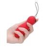 Elegance dual vibrating toy - purity - red - Wibrator łechtaczkowy i kulki gejszy (2w1), Czerwony