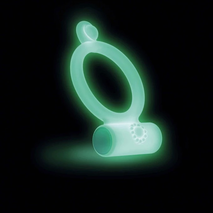 Love to Love lovering phosphorescent - Wibryjący pierścień erekcyjny świecący w ciemności