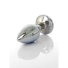 Boss Series Jawellery Blue - Korek analny z ozdobnym kamieniem, Niebieski