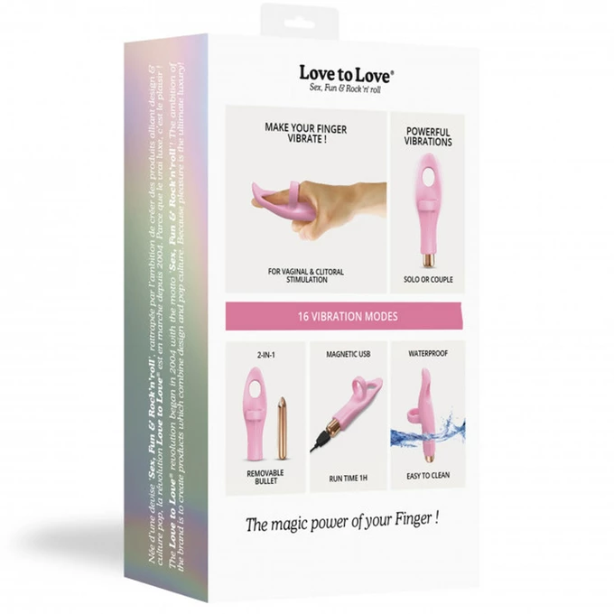 Love to Love tickle me baby pink - Wibrator na palec