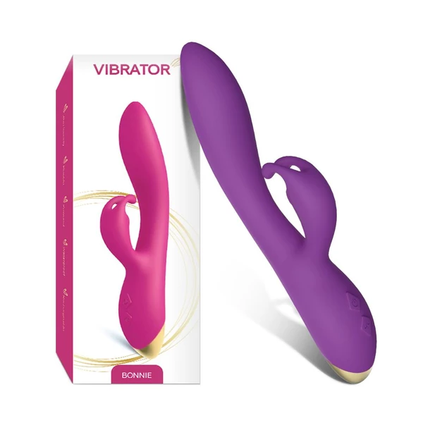 Boss Series Joy Bonnie Purple - Wibrator króliczek, Fioletowy