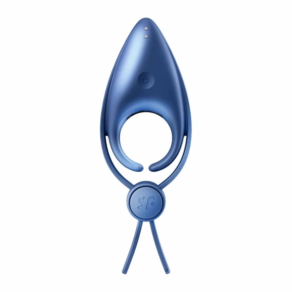 Satisfyer sniper (blue) - Wibrujący pierścień erekcyjny z regulacją, Niebieski