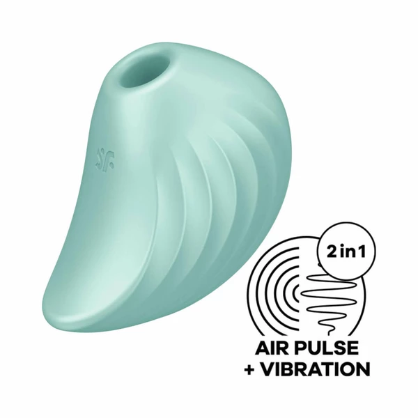 Satisfyer pearl diver (mint) - Wibrator łechtaczkowy z stymulacją soniczną, Niebieski