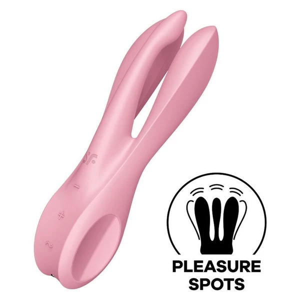 Satisfyer threesome 1 pink - Wibrator z trzema elastycznymi ramionami, Różowy