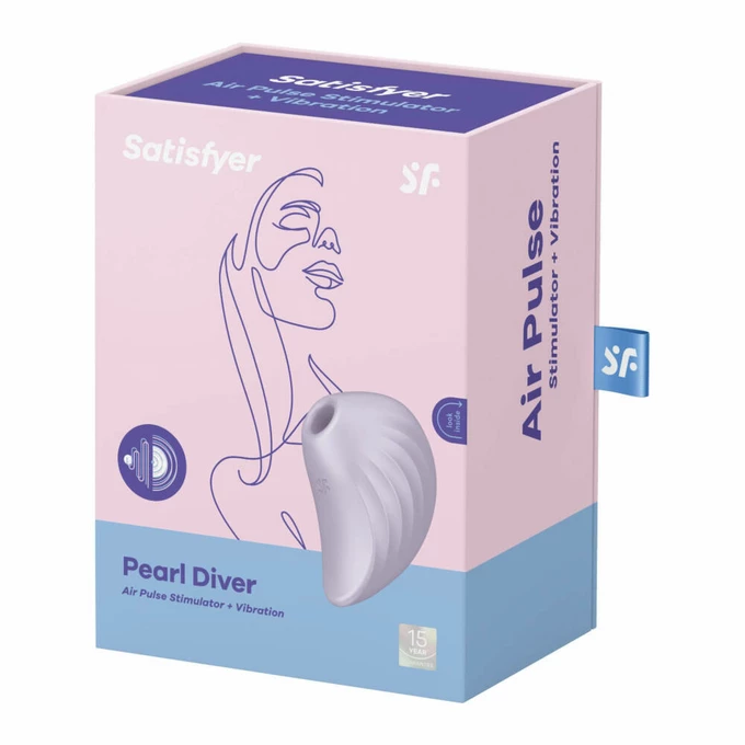 Satisfyer pearl diver (violet) - Wibrator łechtaczkowy z stymulacją soniczną, Fioletowy