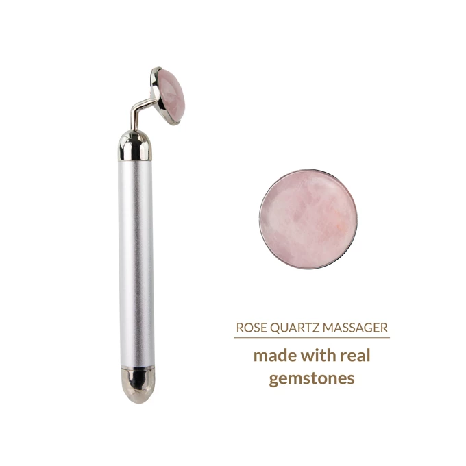 LaGemmes la gemmes - lay-on vibrator rose quartz - Wibrator punktowy z naturalnym kamieniem