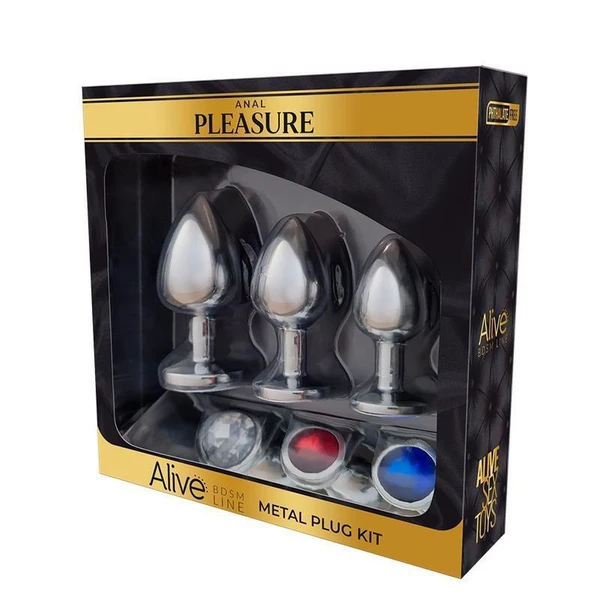 Alive Metal Plug Kit - Zestaw korków analnych