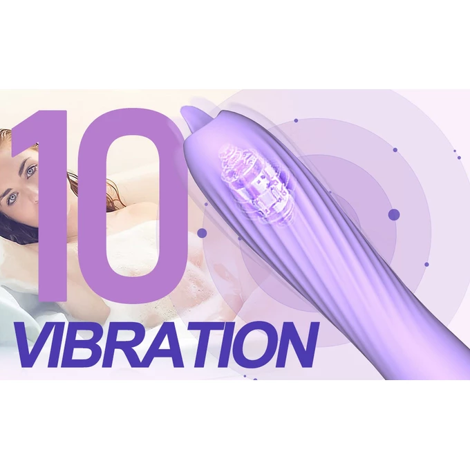 Boss Series Fox Silicone Vibrator 10VH - Wibrator klasyczny z podgrzewaniem i stymulacją oralną