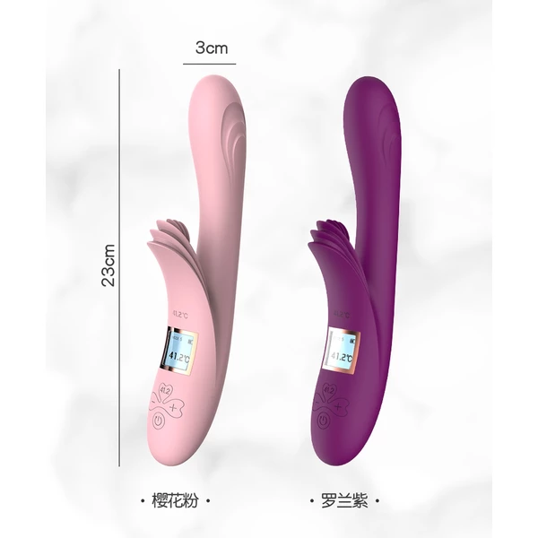 Boss Series lilo usb -pink - Wibrator króliczek z podgrzewaniem