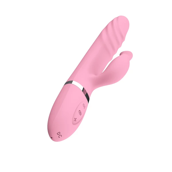 Boss Series tongue extension vibrating, usb - heating - Wibrator króliczek z podgrzewaniem i języczkiem
