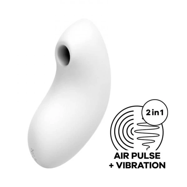 Satisfyer vulva lover 2 white - Wibrator łechtaczkowy z stymulacją soniczną, Biały