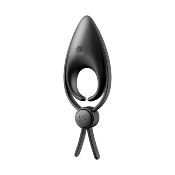 Satisfyer sniper (black) - Wibrujący pierścień erekcyjny z regulacją, Czarny