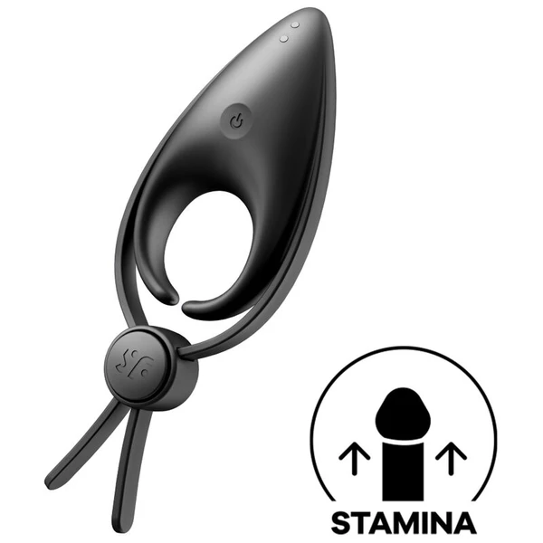 Satisfyer sniper (black) - Wibrujący pierścień erekcyjny z regulacją, Czarny
