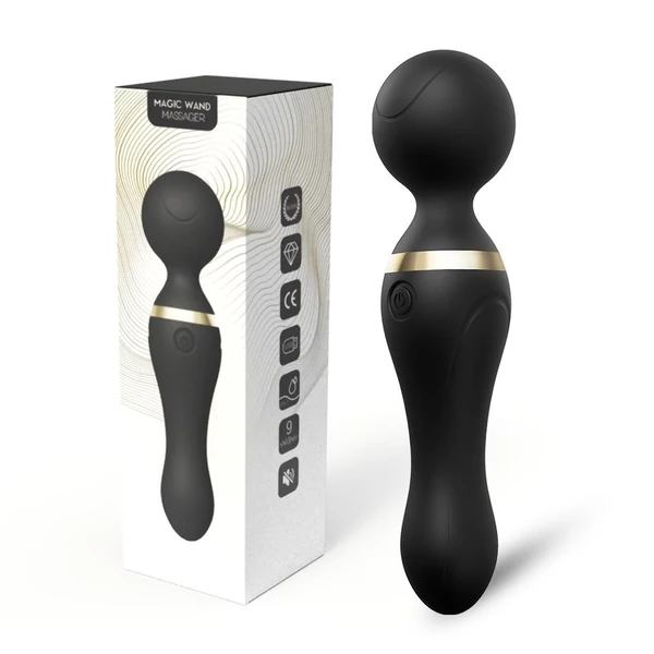 Boss Series Joy Freeza Black - Wibrator wand, Czarny