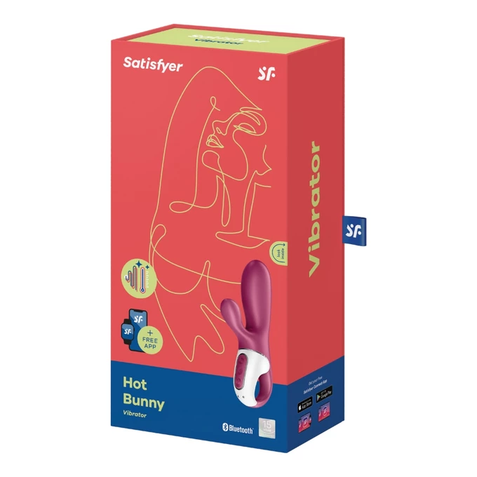 Satisfyer hot bunny connect app - Wibrator króliczek z opcją podgrzewania