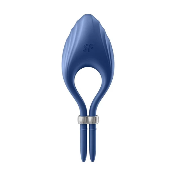 Satisfyer duelist ring vibrator (blue) - Wibrujący pierścień erekcyjny z regulacją, Niebieski