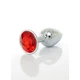 Boss Series Jawellery Red - Korek analny z ozdobnym kamieniem, Czerwony