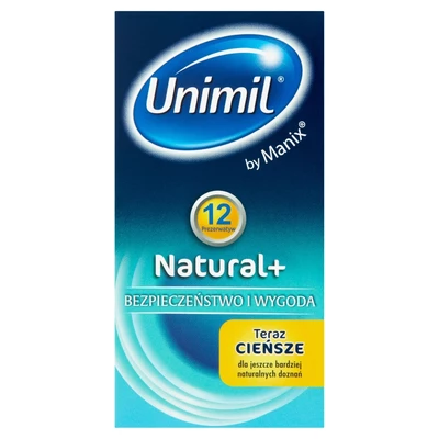 Unimil unimil box 12 natural+ - Prezerwatywy 12 szt