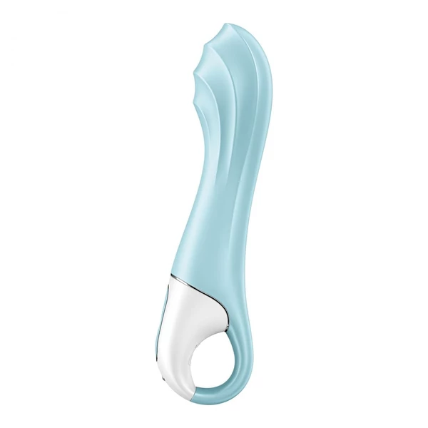 Satisfyer air pump vibrator 5 connect app blue - Wibrator klasyczny z opcją napompowania