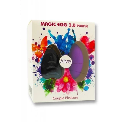 Alive Egg 3.0 purple Remote Control - Wibrujące jajeczko z pilotem, Fioletowy