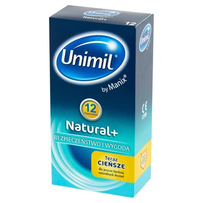 Unimil unimil box 12 natural+ - Prezerwatywy 12 szt