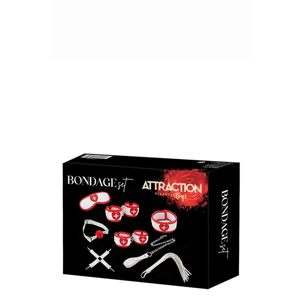 Attraction Mai Nurse Series 8 Pcs - Zestaw bdsm stylizowany na pielęgniarski