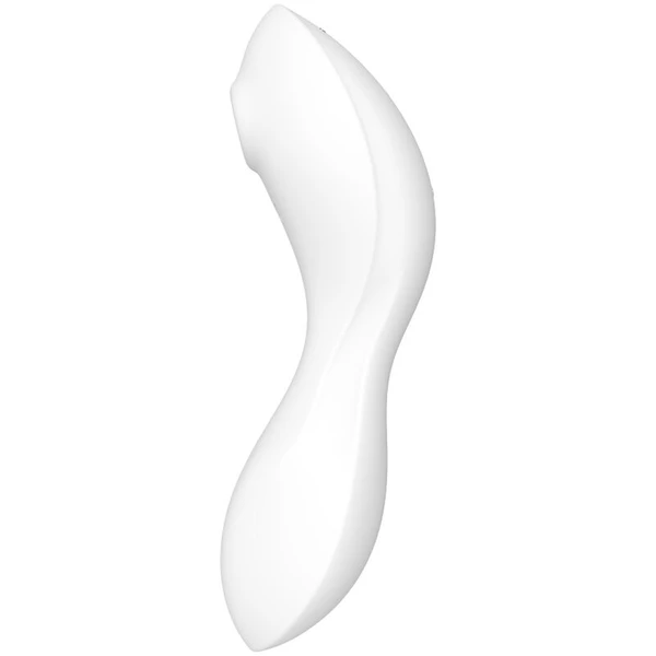 Satisfyer stymulator-curvy trinity 5 connect app (white) - Wibrator podwójny soniczny + punkt G, Biały
