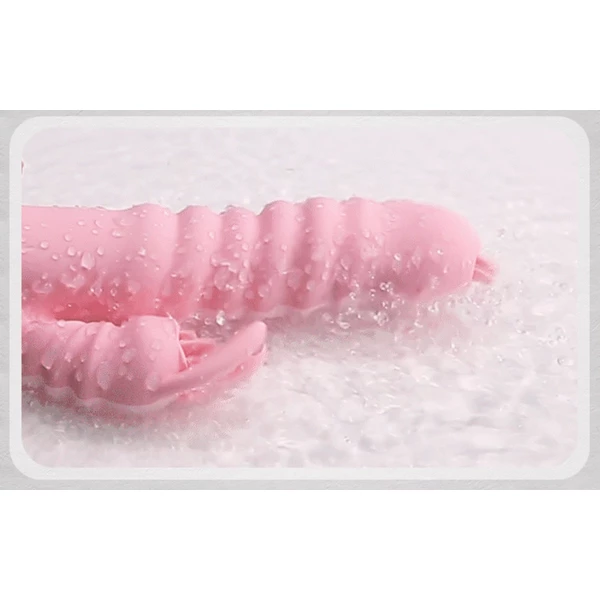 Boss Series hannah usb -pink - Wibrator króliczek z podgrzewaniem i języczkiem