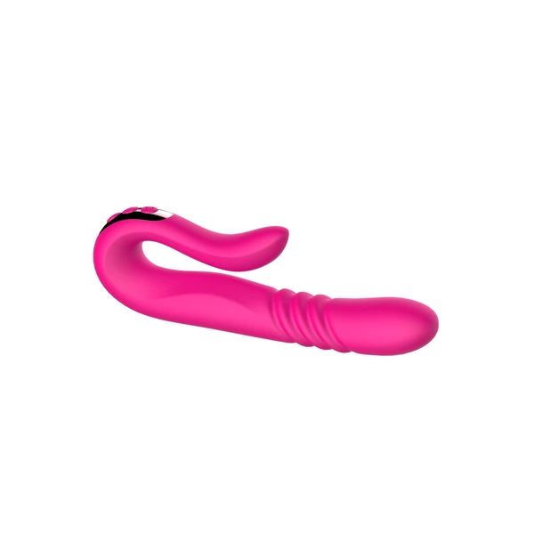 Boss Series deluxe twirling vibrating thruster red - Wibrator króliczek z pulsacją i podgrzewaniem