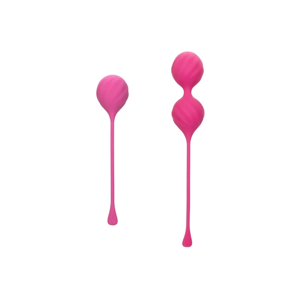 CalExotics Kegel Training 2 Pcs Pink - Zestaw kulek gejszy