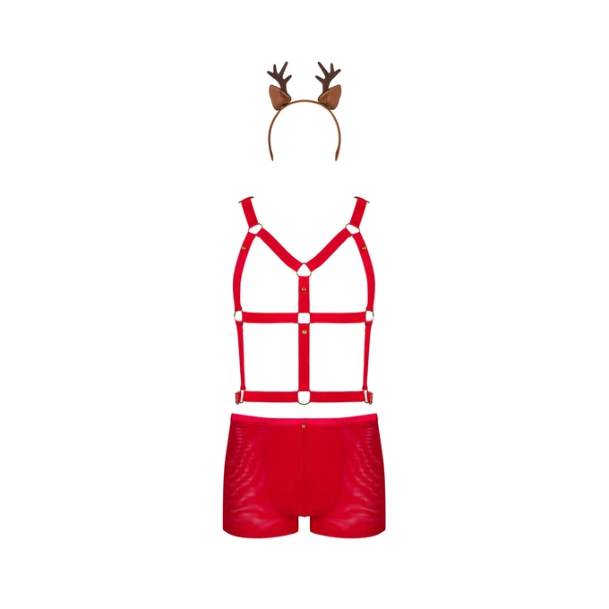 Obsessive mr reindy - Męski kostium świąteczny, Czerwony
