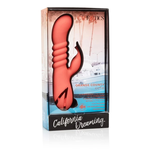 CalExotics Orange County Cutie Orange - Wibrator króliczek z opcją pulsacji