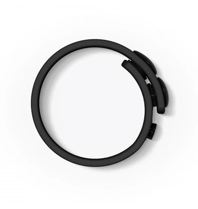 Love to Love hero ring black onyx - Elastyczny pierścień erekcyjny z regulacją, czarny
