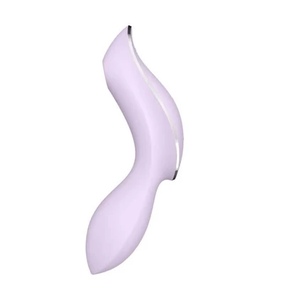 Satisfyer curvy trinity 2 (violet) - Wibrator podwójny soniczny + punkt G, Fioletowy