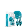 Nixie Set Pom Pom And Jewel Inlaid Blue Metallic - Zestaw korków analnych, Niebieski