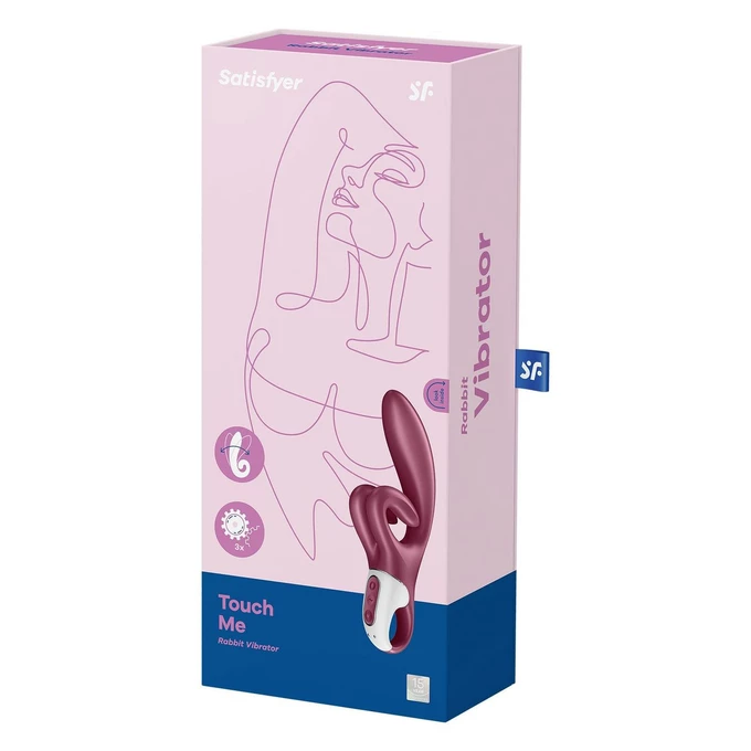 Satisfyer Touch Me Red - Wibrator króliczek elastyczny, Czerwony