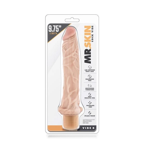 Dr. Skin Cock Vibe 8 Flesh - Dildo wibrujące