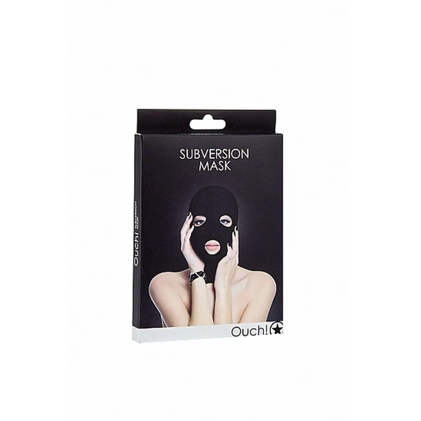Ouch! Subversion Mask Black - Maska BDSM