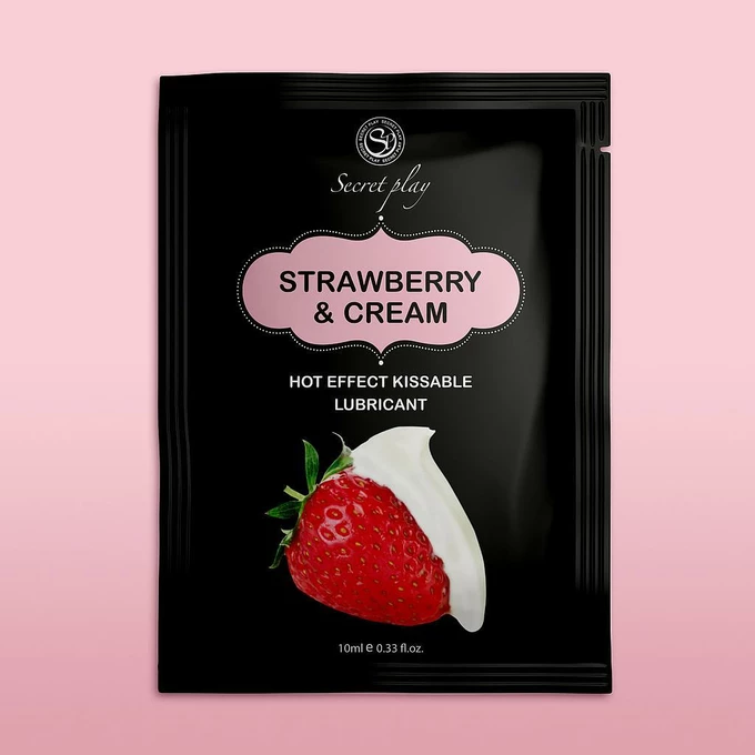 Secret Play Strawberry &amp; Cream Hot Effect Lube 10 Ml - Lubrykant smakowy