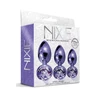 Nixie  Trainerâ Set, Purple Metallic - Zestaw korków analnych z kryształem, Fioletowy