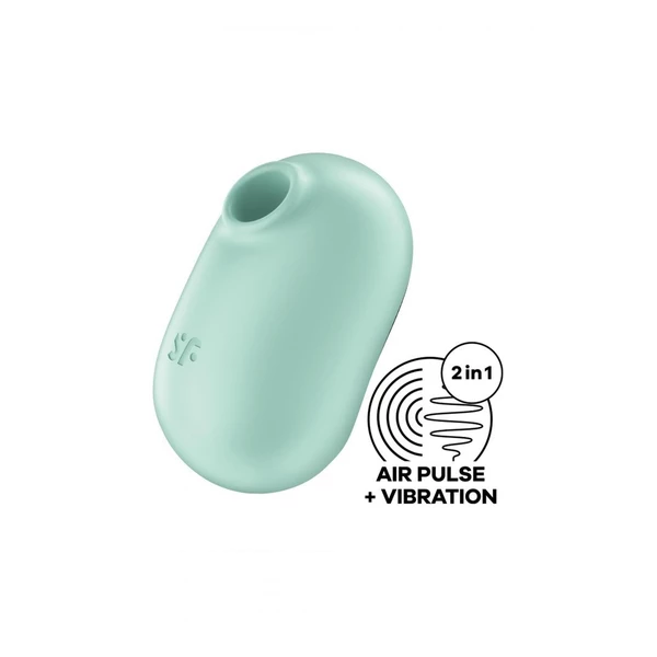 Satisfyer Pro To Go 2 Mint - Wibrator soniczny do łechtaczki z wibracjami, Zielony