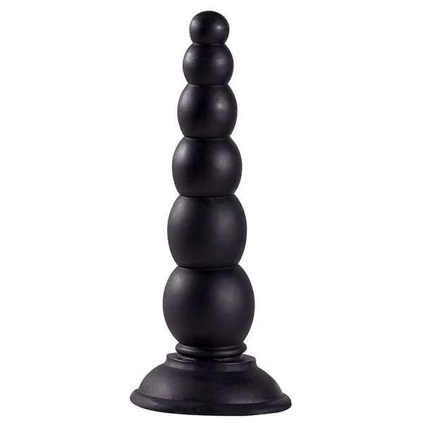 Dream Toys Menzstuff Beaded Probe Black - Koraliki analne na przyssawce
