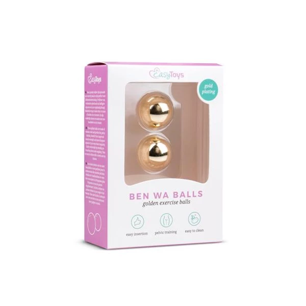EasyToys Gold Ben Wa Balls 22Mm - Kulki gejszy