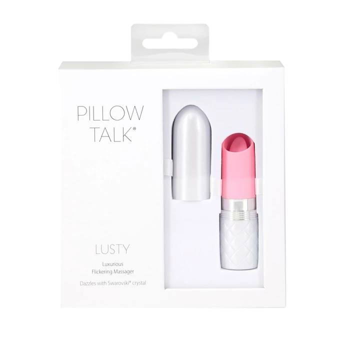 Pillow Talk Lusty Luxurious Flickering Massager Pink - Miniwibrator symulujący seks oralny, Różowy