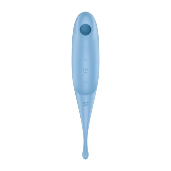 Satisfyer Twirling Pro Blue - Wibrator soniczny i punktowy 2w1, Niebieski