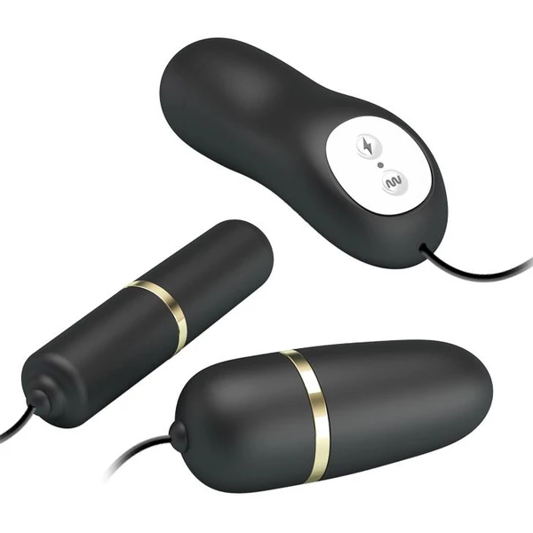 Pretty Love Double Vibro Bullets - Wibrator jajeczko z elektrostymulacją