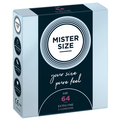 Mister Size 64Mm Pack Of 3 - Prezerwatywy