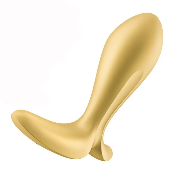 Satisfyer Intensity Plug Gold - Wibrujący korek analny sterowany aplikacją mobilną, Złoty