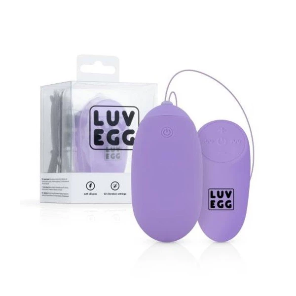 Luv Egg Luv Egg Xl Purple - Jajeczko wibrujące z pilotem